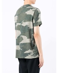 T-shirt à col rond camouflage olive Armani Exchange