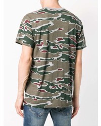 T-shirt à col rond camouflage olive G-Star Raw Research