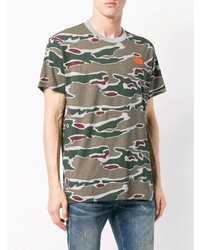 T-shirt à col rond camouflage olive G-Star Raw Research