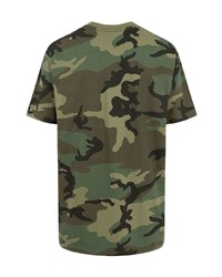 T-shirt à col rond camouflage olive Supreme