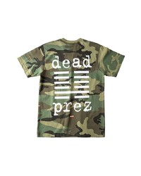 T-shirt à col rond camouflage olive Supreme