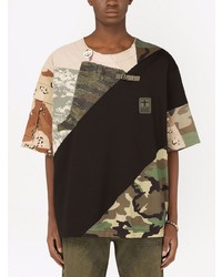 T-shirt à col rond camouflage olive Dolce & Gabbana