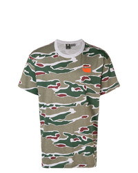 T-shirt à col rond camouflage olive G-Star Raw Research
