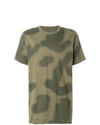 T-shirt à col rond camouflage olive Maharishi