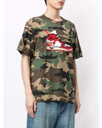 T-shirt à col rond camouflage olive Mostly Heard Rarely Seen 8-Bit