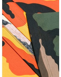 T-shirt à col rond camouflage orange Valentino