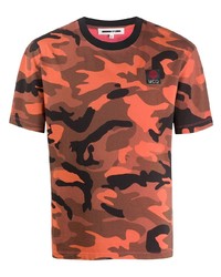 T-shirt à col rond camouflage orange McQ Swallow