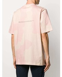 T-shirt à col rond camouflage rose Oamc