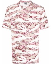 T-shirt à col rond camouflage rose Diesel