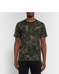 T-shirt à col rond camouflage vert foncé rag & bone