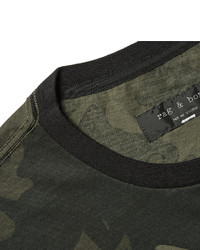 T-shirt à col rond camouflage vert foncé rag & bone