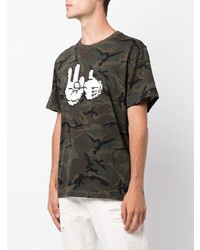 T-shirt à col rond camouflage vert foncé Mostly Heard Rarely Seen 8-Bit