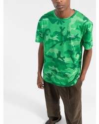 T-shirt à col rond camouflage vert Valentino