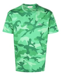 T-shirt à col rond camouflage vert Valentino