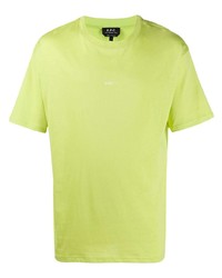 T-shirt à col rond chartreuse A.P.C.