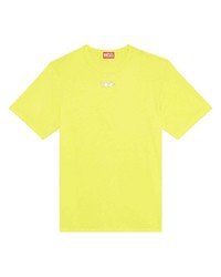 T-shirt à col rond chartreuse Diesel