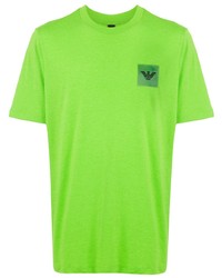 T-shirt à col rond chartreuse Emporio Armani