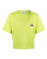 T-shirt à col rond chartreuse Gcds
