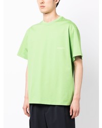 T-shirt à col rond chartreuse Wooyoungmi