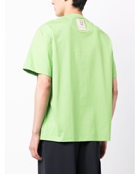 T-shirt à col rond chartreuse Wooyoungmi