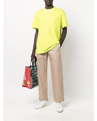 T-shirt à col rond chartreuse MSGM