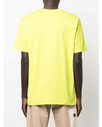 T-shirt à col rond chartreuse MSGM