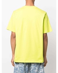 T-shirt à col rond chartreuse MSGM