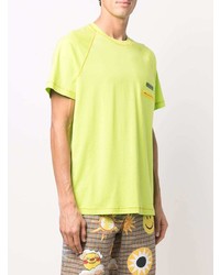 T-shirt à col rond chartreuse Moschino