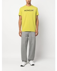 T-shirt à col rond chartreuse Moncler