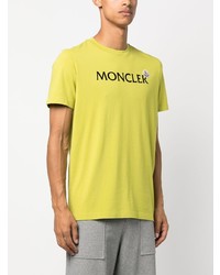 T-shirt à col rond chartreuse Moncler