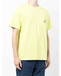 T-shirt à col rond chartreuse Carhartt WIP