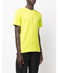 T-shirt à col rond chartreuse MSGM