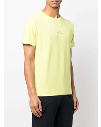 T-shirt à col rond chartreuse Stone Island