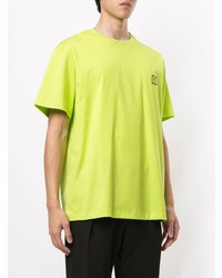 T-shirt à col rond chartreuse Wooyoungmi