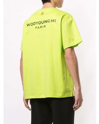 T-shirt à col rond chartreuse Wooyoungmi