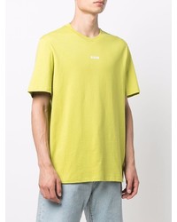 T-shirt à col rond chartreuse MSGM