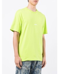 T-shirt à col rond chartreuse MSGM