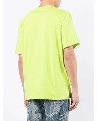 T-shirt à col rond chartreuse MSGM