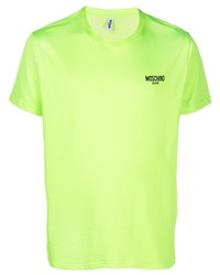 T-shirt à col rond chartreuse Moschino