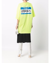 T-shirt à col rond chartreuse Vetements