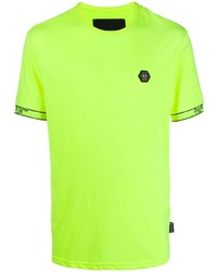 T-shirt à col rond chartreuse Philipp Plein