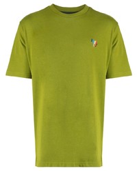T-shirt à col rond chartreuse PS Paul Smith