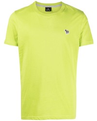 T-shirt à col rond chartreuse PS Paul Smith