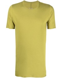 T-shirt à col rond chartreuse Rick Owens