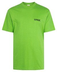 T-shirt à col rond chartreuse Supreme