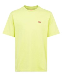 T-shirt à col rond chartreuse Supreme