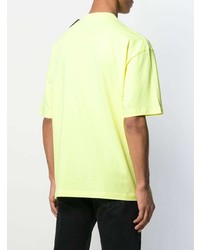 T-shirt à col rond chartreuse Balenciaga