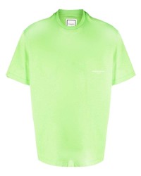T-shirt à col rond chartreuse Wooyoungmi