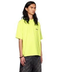 T-shirt à col rond chartreuse Balenciaga