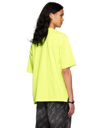 T-shirt à col rond chartreuse Balenciaga